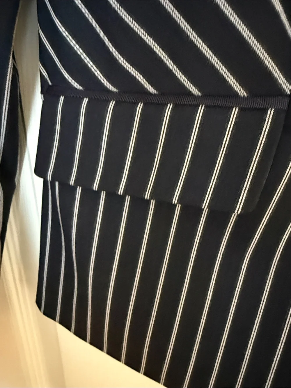 New York & Company Black Pinstripe Women's Blazer - Picture 4 of 7